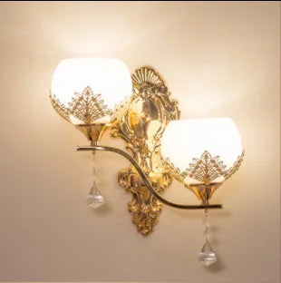 LuxeGlow - Gold LED Wall Lamp for Mood Lighting Bowlift