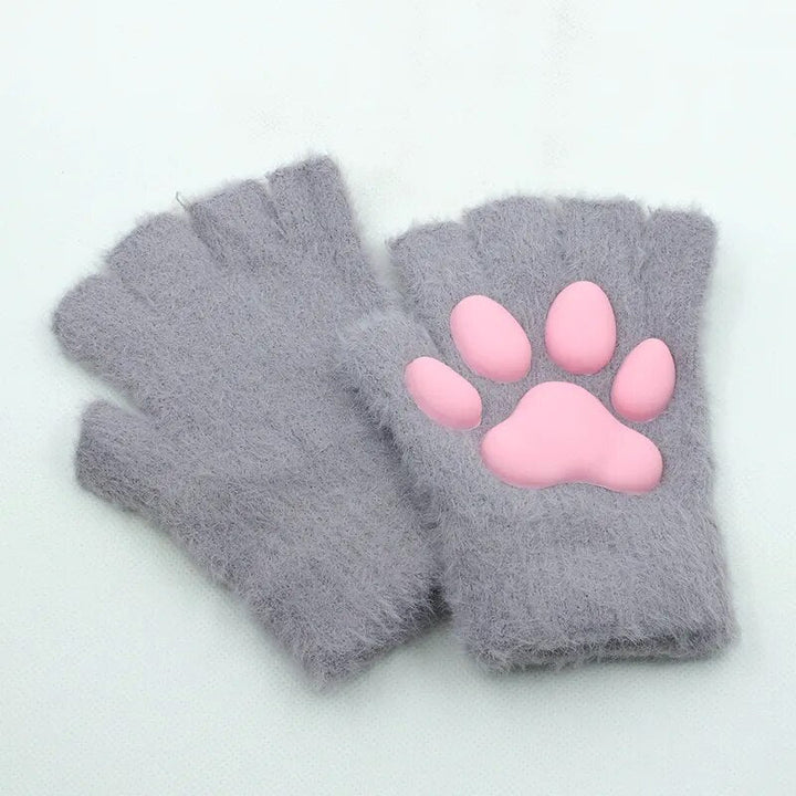 BowLift | 3D Cat Paw Soft Fingerless Gloves