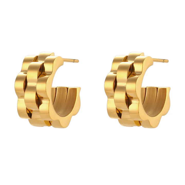 BowLift | Textured Watch Hoop Earrings
