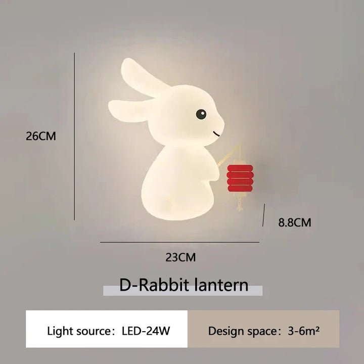 RabbitGlow Lamp - Playful LED Children's Wall Lamp Bowlift