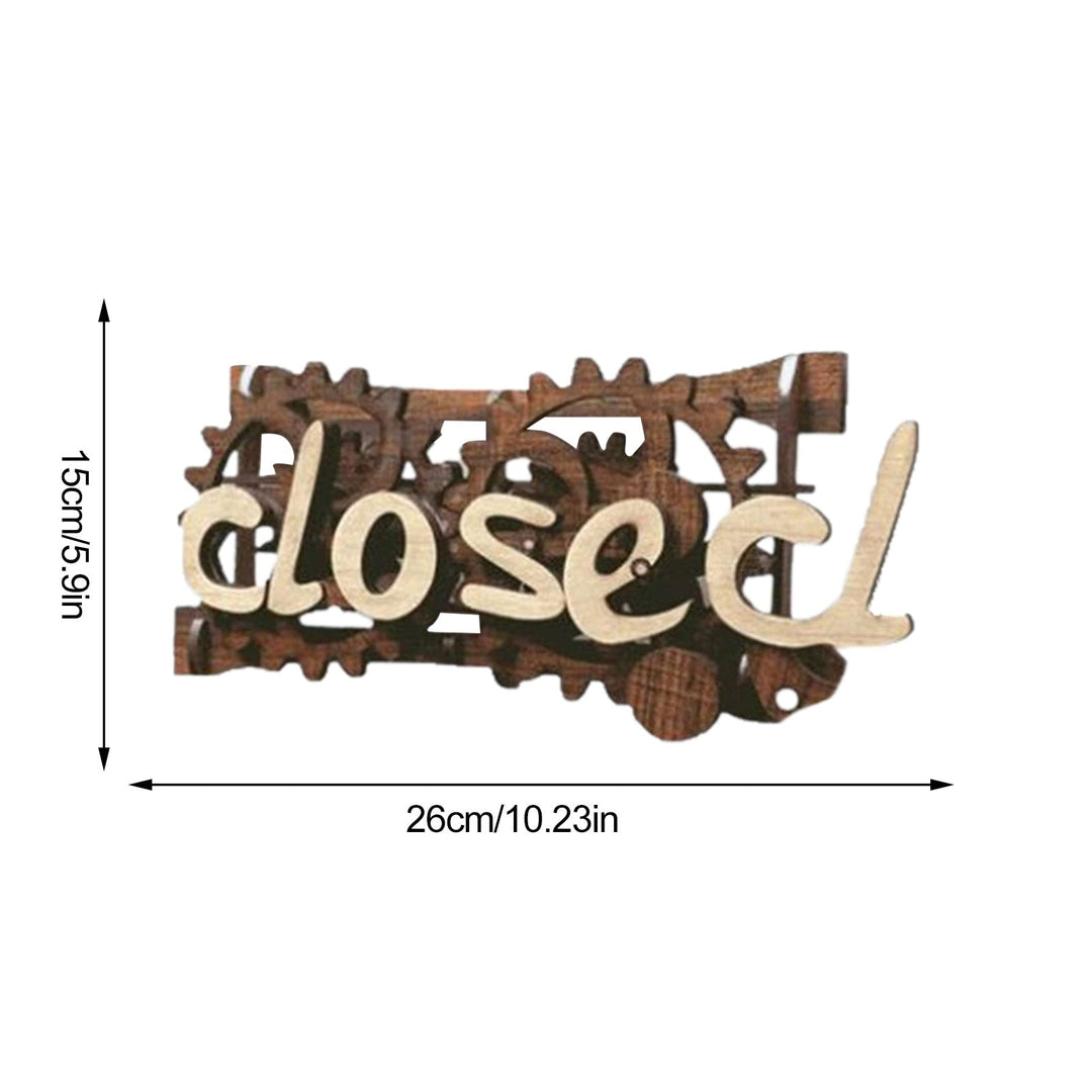 BowLift | Wooden Double-Sided Reversible Open Closed Sign