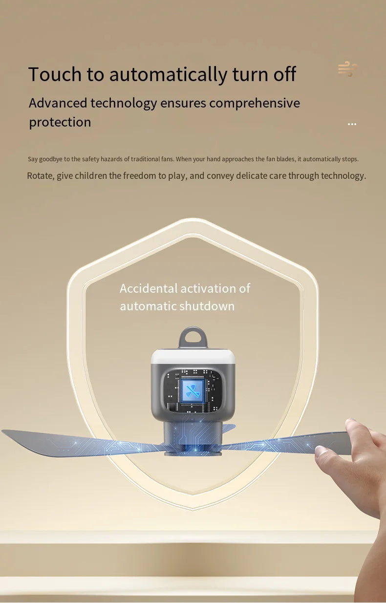 12000mAh Portable Ceiling & Camping Fan – Outdoor Tent Air Circulator and Cooling Ventilator | Bowlift