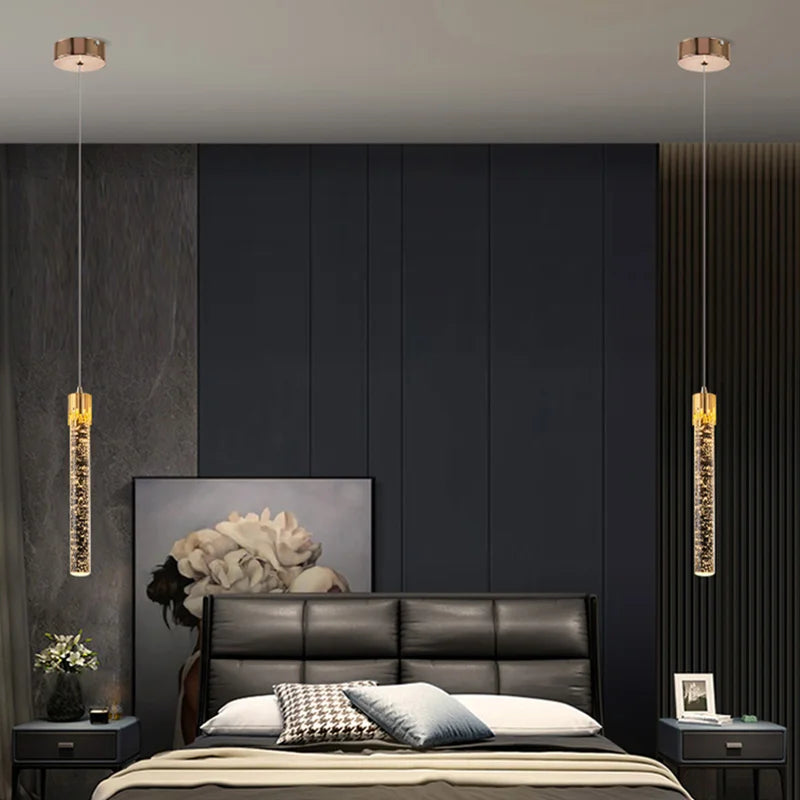 BowLift | Chandelier with crystal pendants