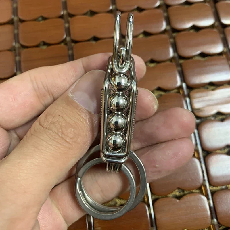 BowLift | Iron Weave Stainless Matte-Finish Keychain