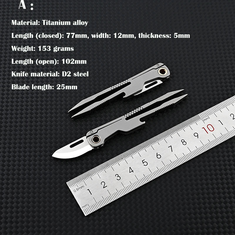BowLift | All Day Titanium Tweezer Knife Multifunctional Tool