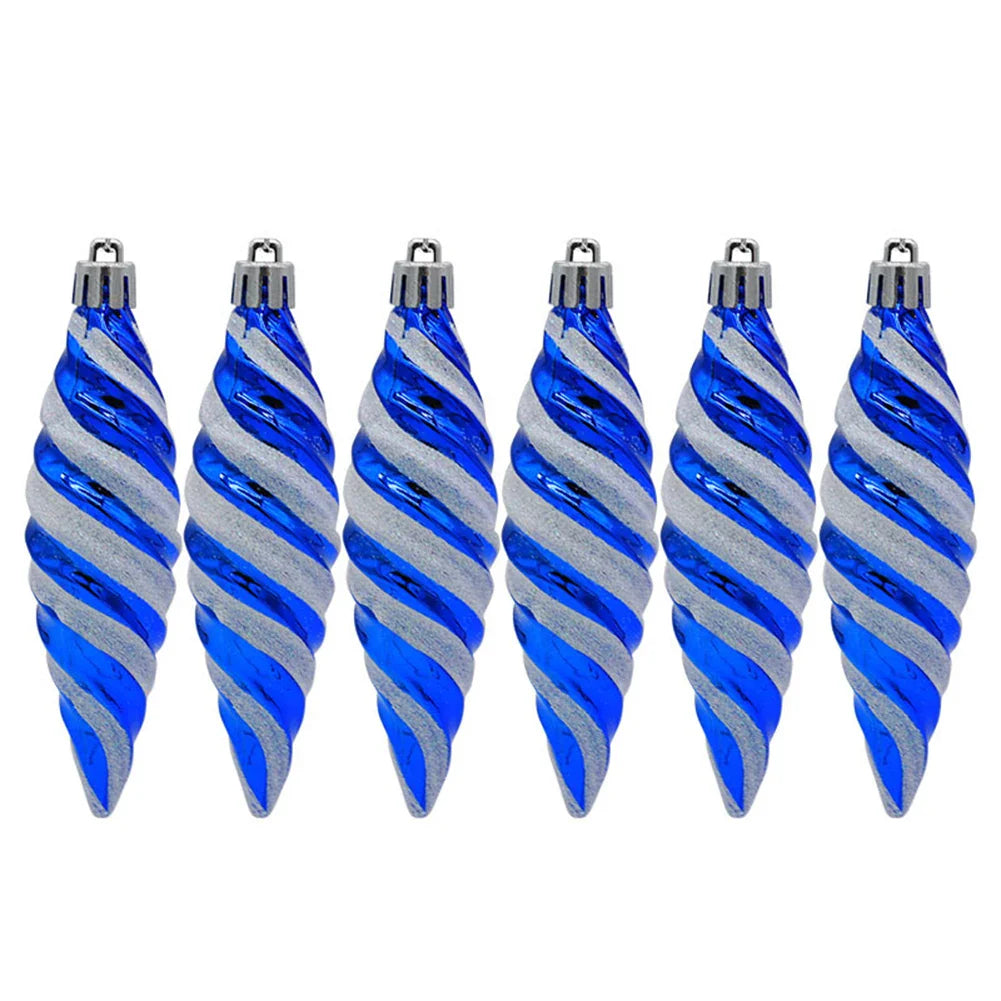 Spiral Christmas Hanging Ornaments, 11 cm Tall, for Trees and Celebrations