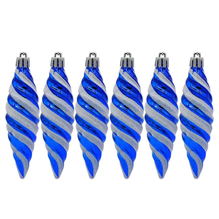 Spiral Christmas Hanging Ornaments, 11 cm Tall, for Trees and Celebrations