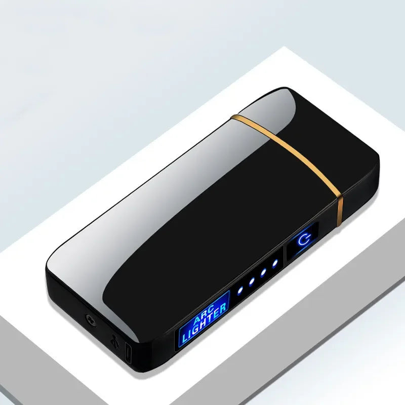 BowLift | Rechargeable USB Plasma Lighter with Windproof Double Arc Flame – Stylish Metal Design for Indoor and Outdoor Use