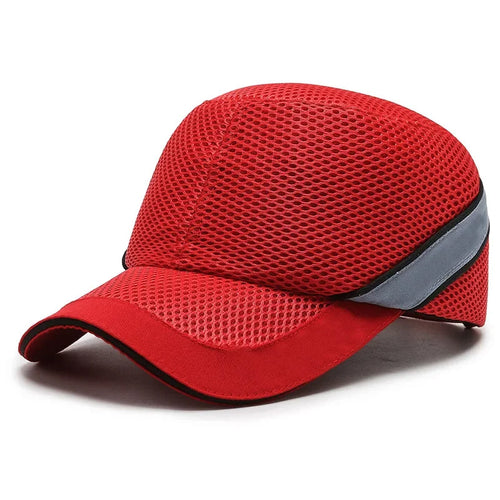 Red Work Safety Bump Cap - Safety Helmet with Hard ABS Inner Core for Head Protection at Home, Work, and Factory Bowlift