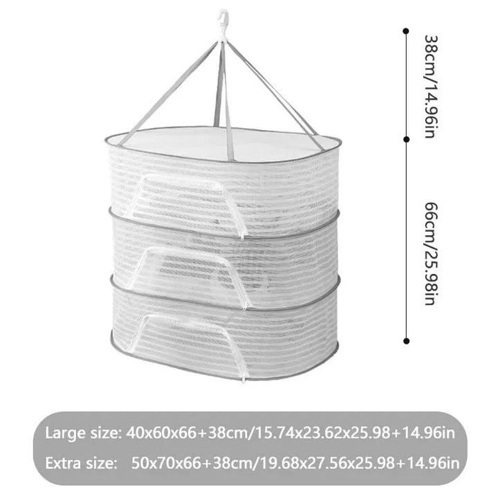 BowLift | FlexiDry Drying Net | Foldable & Compact | Quick-Drying Mesh Design | 3 Levels