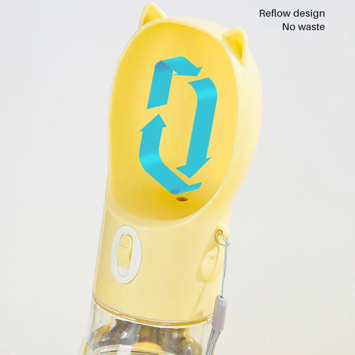 BowLift | PetHydra Duo Dog Water Bottle with Feeding Bowl | 2-in-1 Outdoor Dispenser | For Small & Large Dogs & Cats