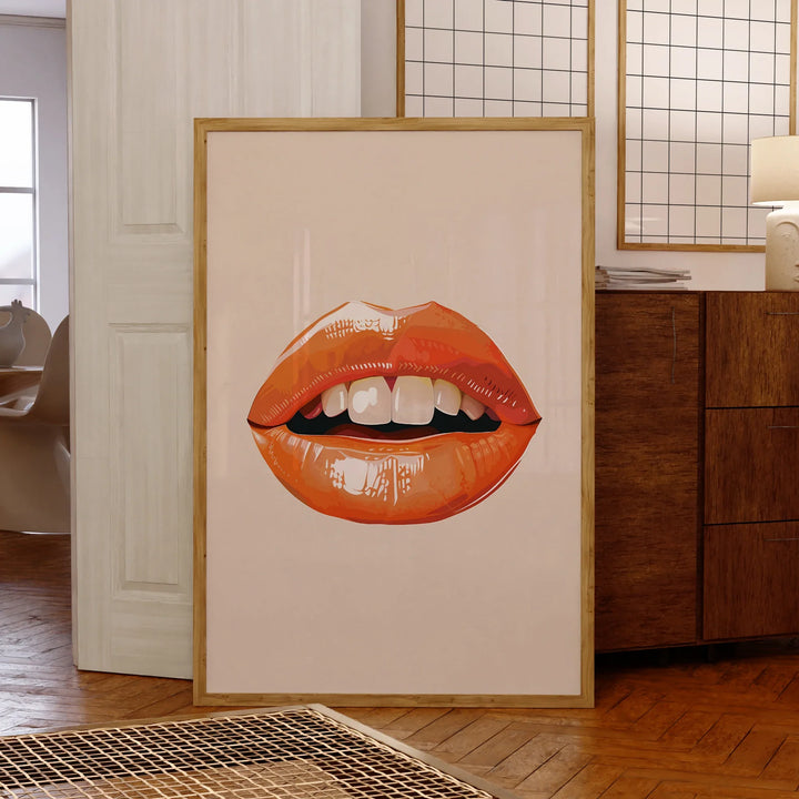 Coral Lips Wall Art | Bowlift