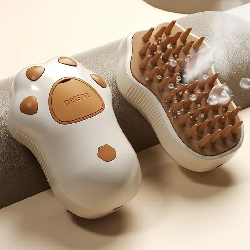 BowLift | Cat Brush GroomiSoft 3in1 | Massage, Bath & Care Comb | Soft Silicone Brushes | In Pink or Brown
