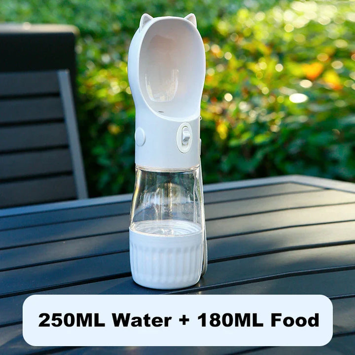 BowLift | PetHydra Duo Dog Water Bottle with Feeding Bowl | 2-in-1 Outdoor Dispenser | For Small & Large Dogs & Cats