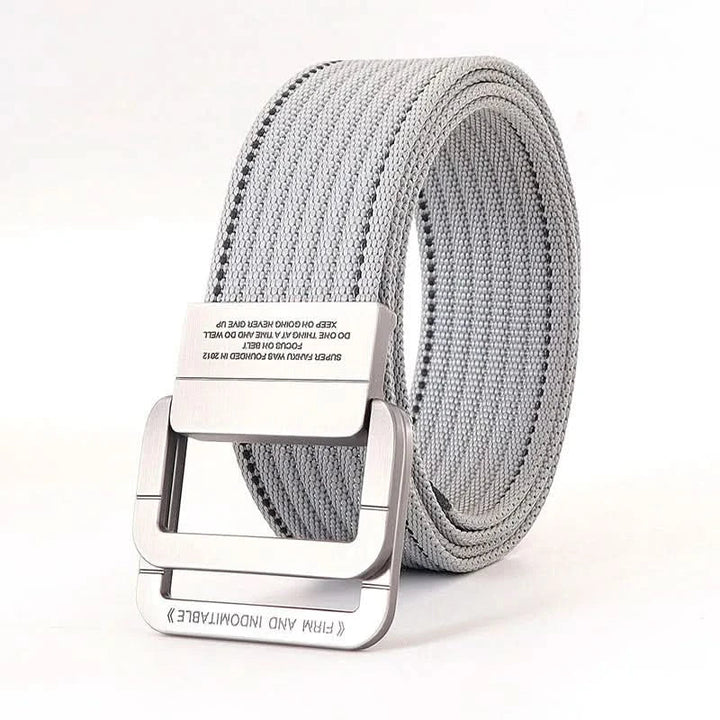 BowLift | Unisex Canvas Belt – Double Metal Ring Buckle, Adjustable