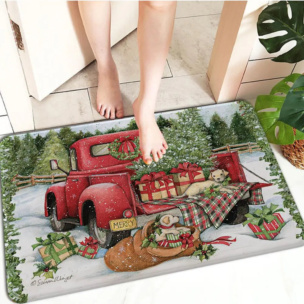 FestiveWelcome – Luxury Christmas Doormat for your Threshold Bowlift