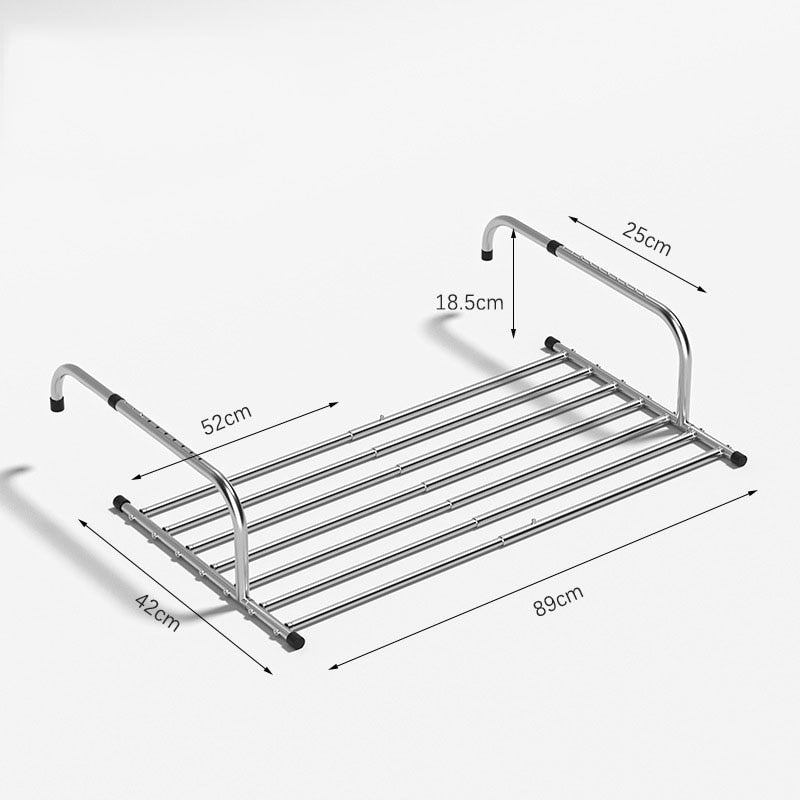 BowLift | Stainless Steel Foldable Balcony Clothes Hanger