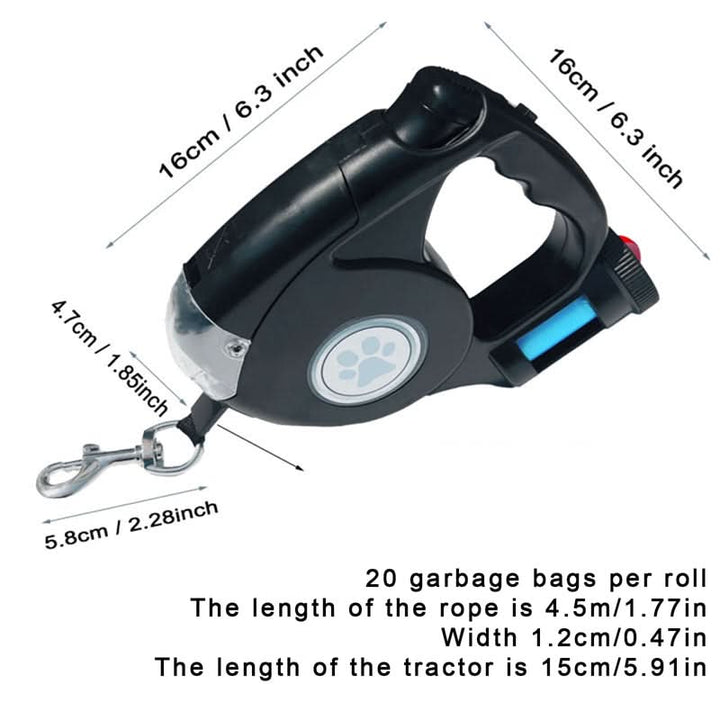 BowLift | LED Dog Leash with Integrated Flashlight for Safe Walks