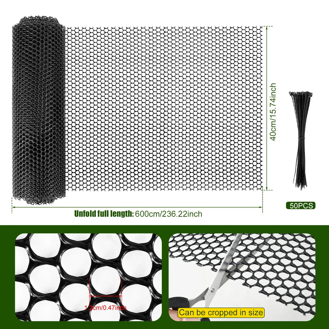 BowLift | FlexGuard Mesh | Plastic fence net for garden & tree trunk protection | 300 × 40 cm / 600 × 40 cm | Weatherproof & customizable