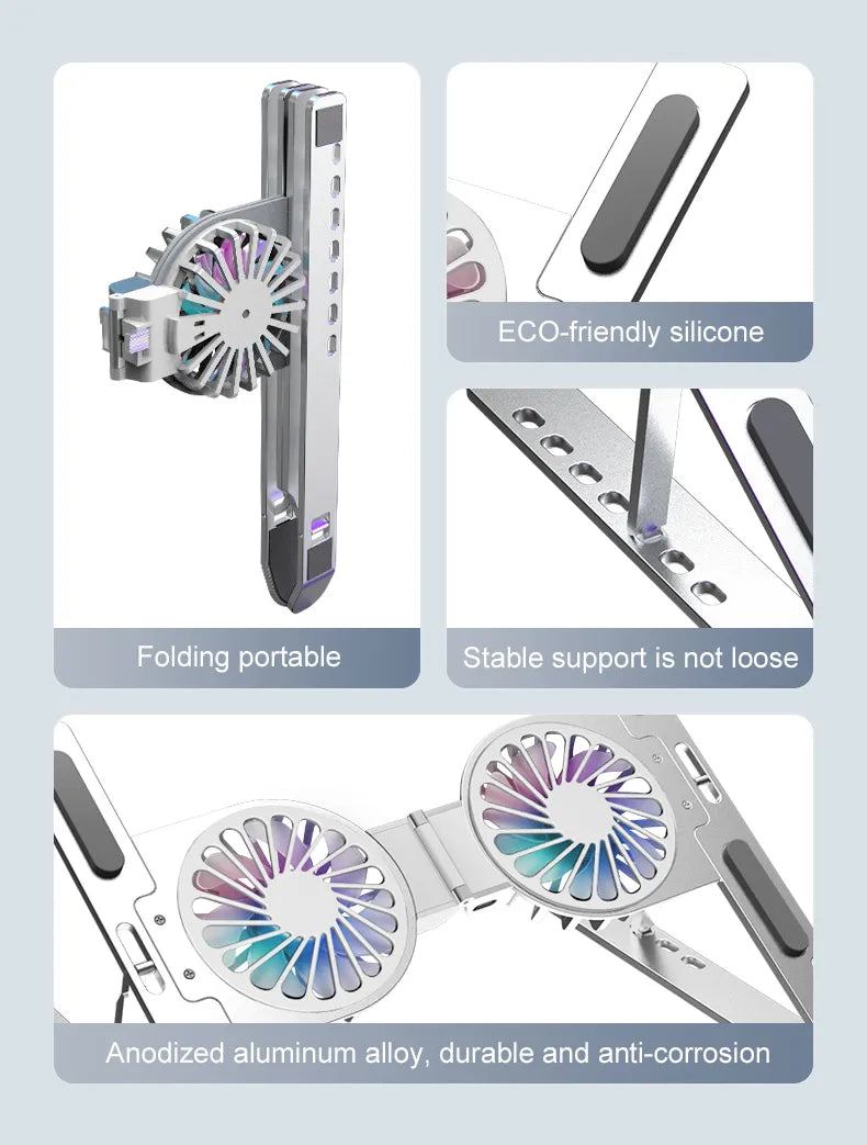 BowLift | Foldable Aluminum Laptop Cooling Stand