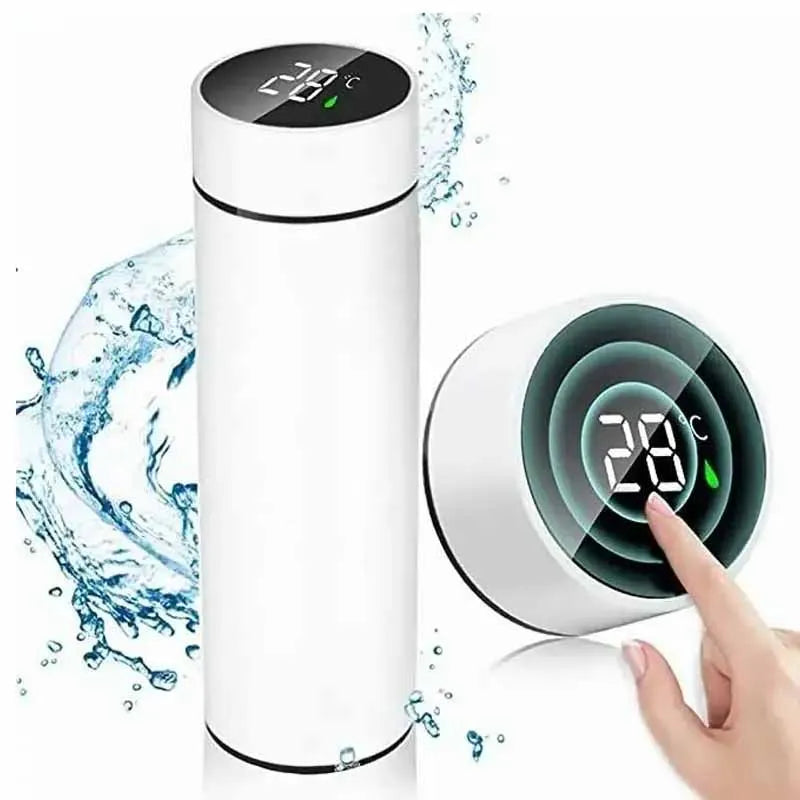 Stainless steel thermos with digital display