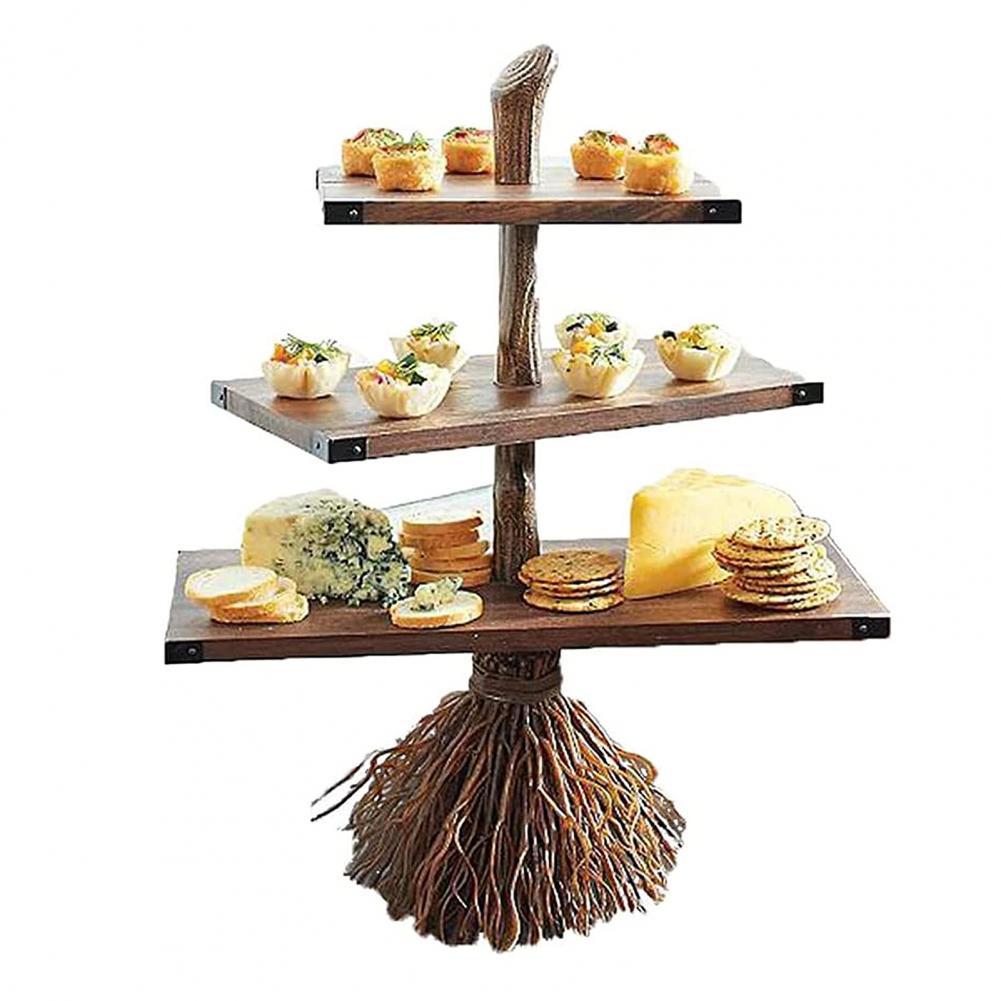 BowLift | 3-Tiered Witch Broom Shape Stand