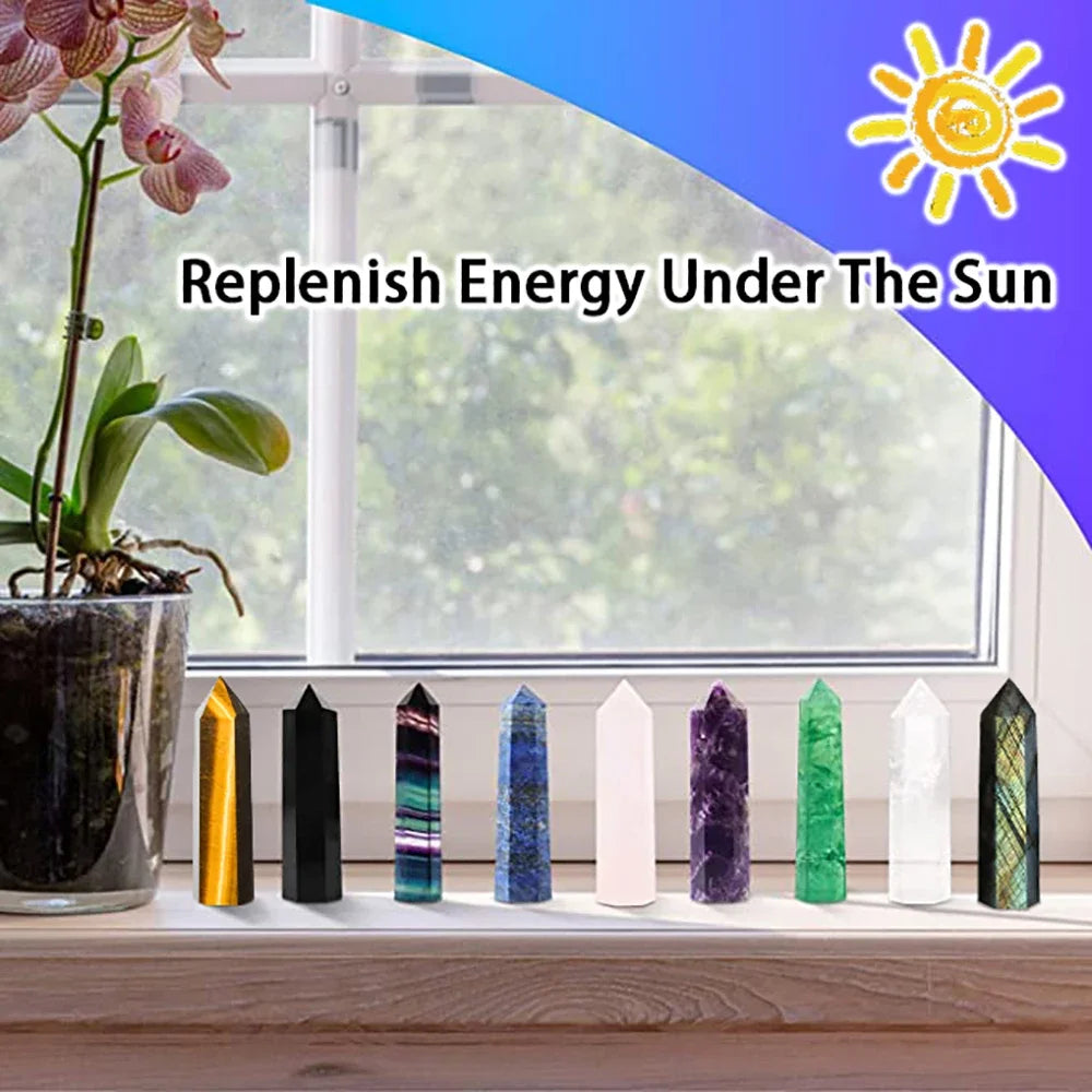BowLift | Crystal Obelisk Elaria | Natural Stone Healing Stone | For Meditation & Reiki | 4–8 cm