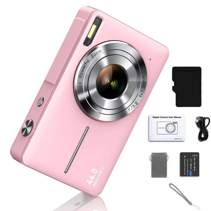 BowLift | High-Resolution Kids' Digital Camera - 1080P HD, 44MP with 16X Zoom