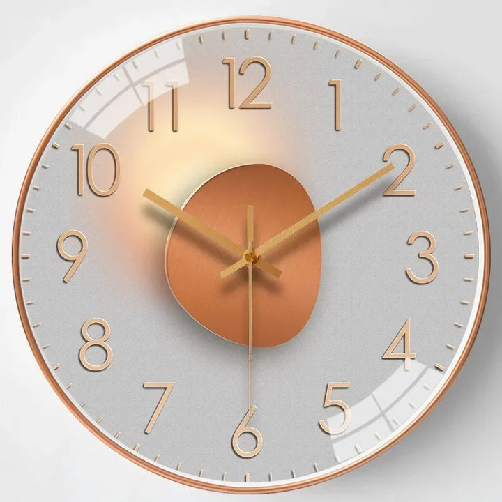 BowLift | Silent Classic Wall Clock | Non-Ticking Elegant Timepiece for Bedroom & Office