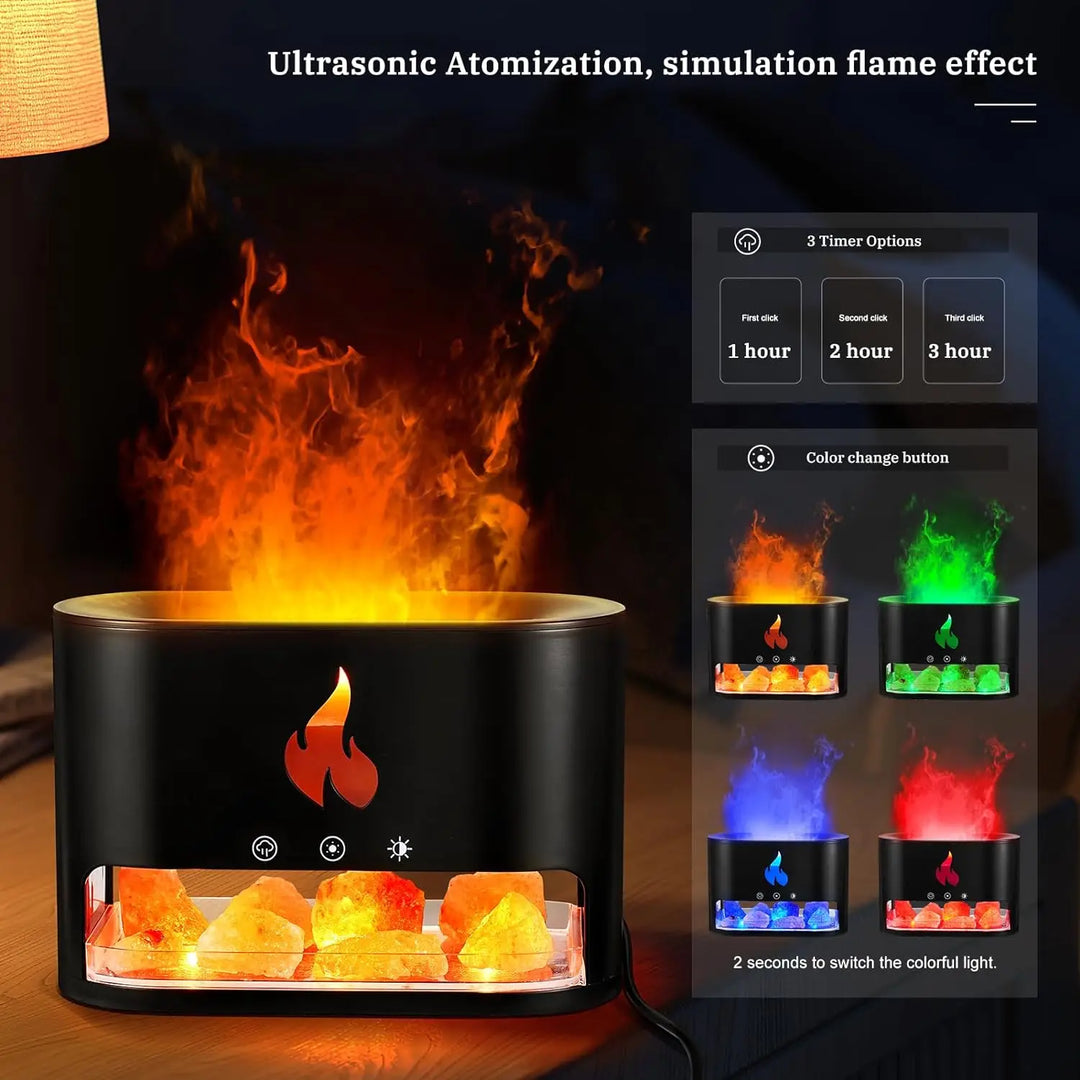 Crystal salt stone fire vaporizer