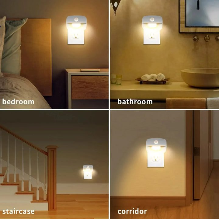 BowLift | LumoSense LED Night Light | With Motion & Light Sensor | Dimmable & Energy Efficient | Warm White & Cool White