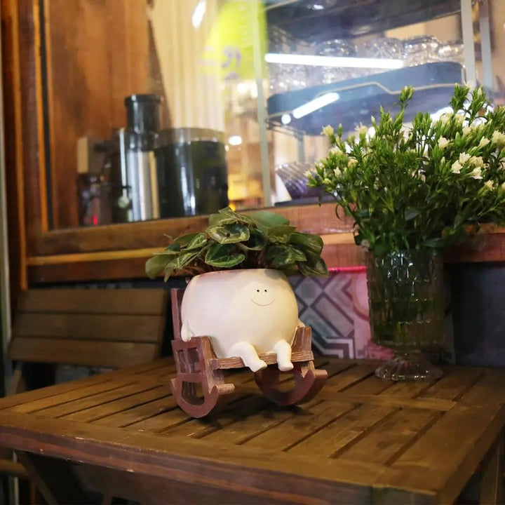 Swing chair succulent pot
