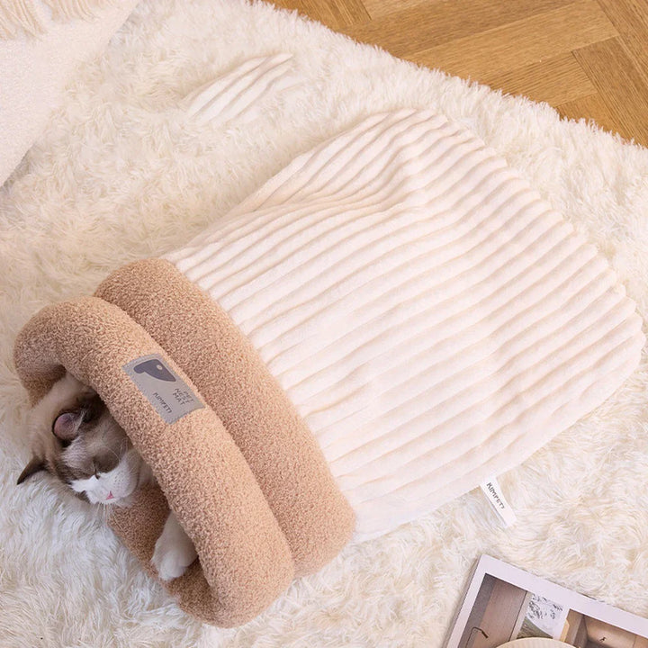3-Layer Pet Sleeping Bag for Cats & Small Dogs Bowlift