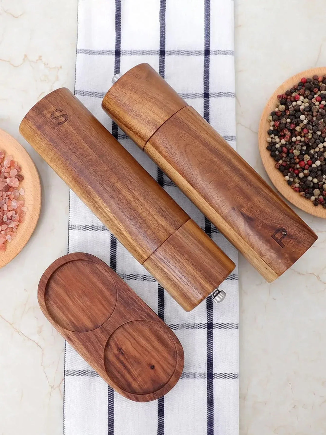 BowLift | WoodSpice - Luxe Wooden Pepper and Salt Mill Set