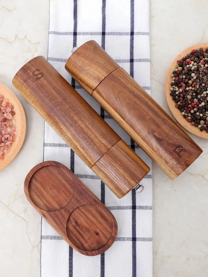 BowLift | WoodSpice - Luxe Wooden Pepper and Salt Mill Set
