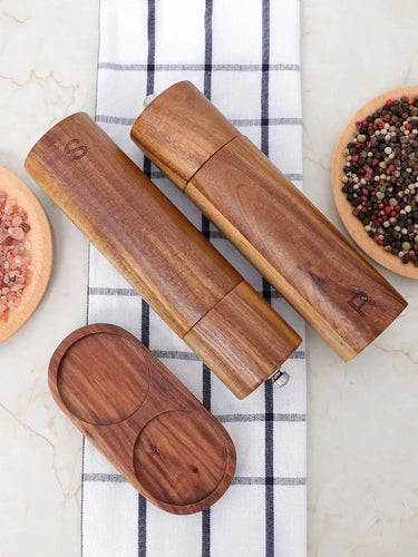 BowLift | WoodSpice - Luxe Wooden Pepper and Salt Mill Set
