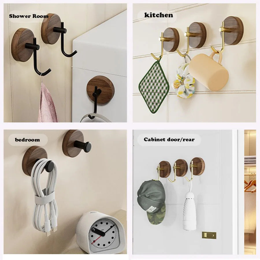 Clothes hanger made of walnut wood – Black or White | Decorative & Practical Bowlift