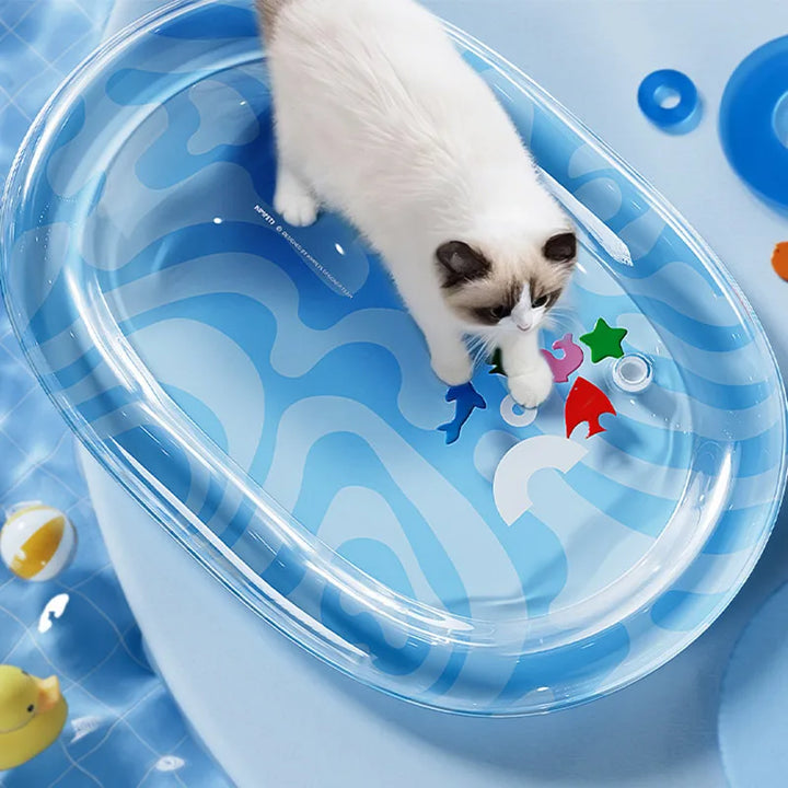BowLift | Kühlmatte FrostoPaws AquaPad | Inflatable Water Mat for Dogs & Cats | Scratch Resistant & with Air Pump | Available in 3 Sizes