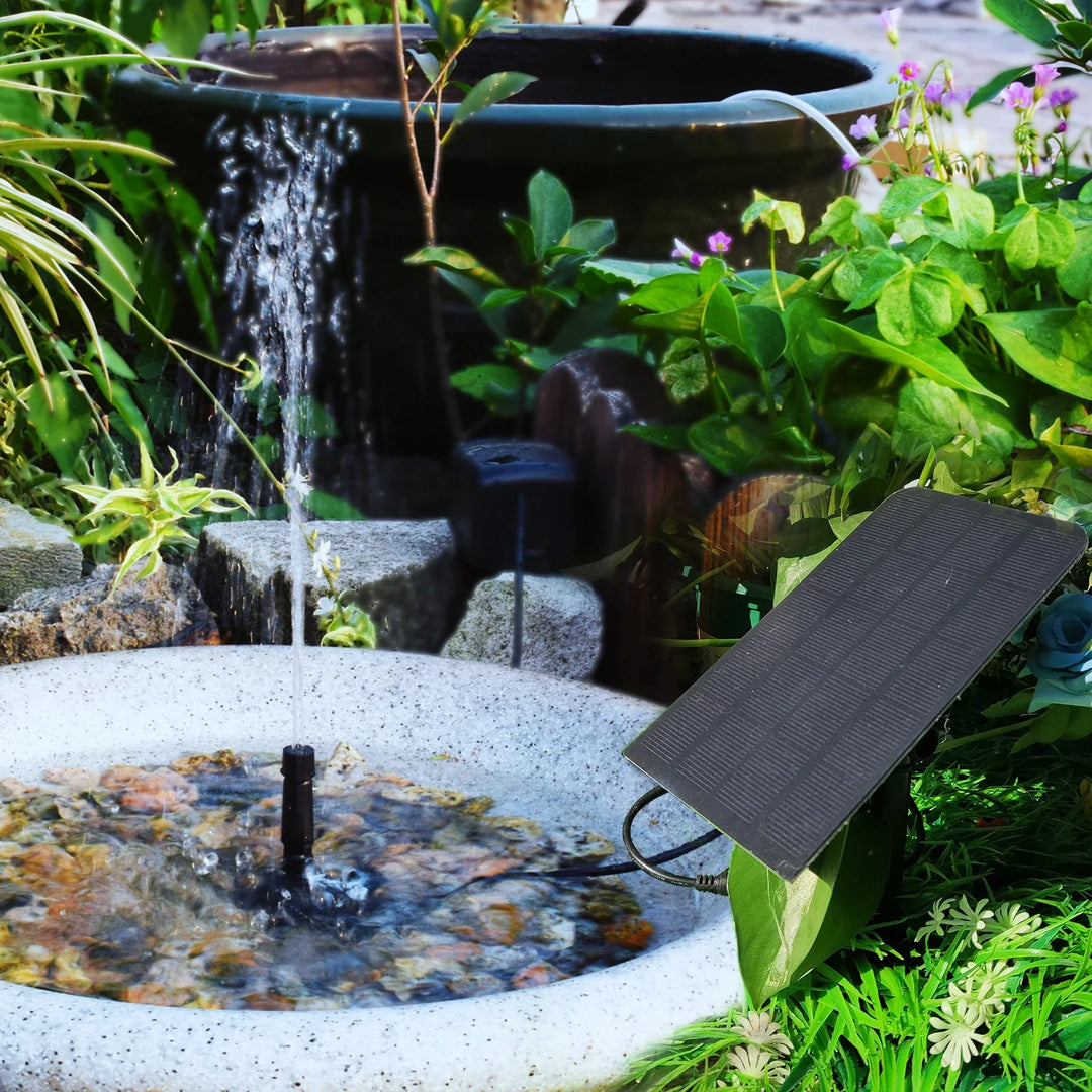 BowLift | Solar Fountain SOLAQUA | 6-in-1 Set with 4 Nozzles | Without Power Connection | For Pond & Garden