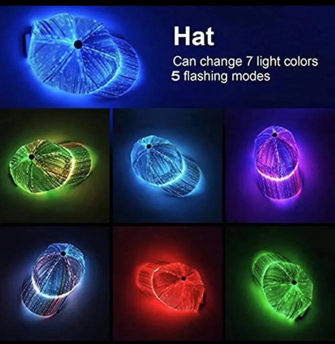 BowLift | Luminight Rechargeable Fiber Optic Glow Baseball Cap