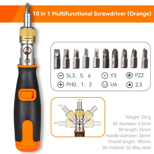 The versatile 180° ratcheting screwdriver | For any task | Bowlift