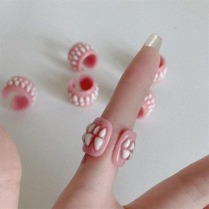 BowLift | Resin Creative Love Bite Teeth-Shaped Rings