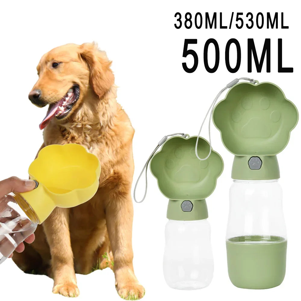 BowLift | Droppa DuoBottle Drink Bottle | 2-in-1 Water & Food Dispenser for Dogs & Cats | Leaksproof & Portable | 380 ml / 530 ml