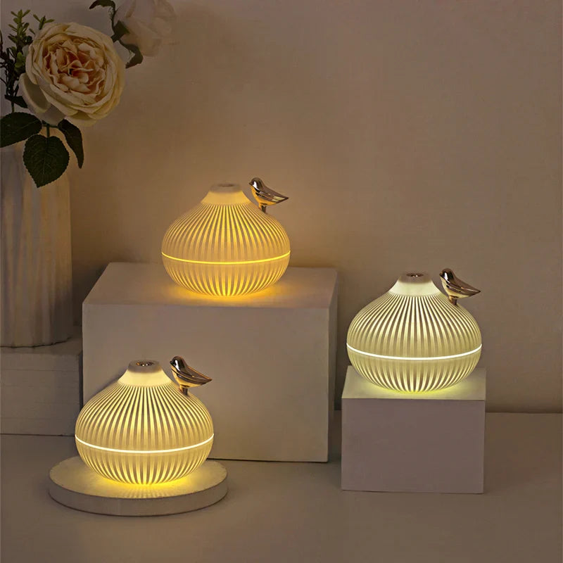 BowLift | MistGlow USB Humidifier | Quiet & Compact | With LED Night Light & Mood Lighting