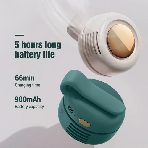 Whirlwind Leafless Fan – Portable USB Charging Mini Fan with Button Design, Silent for Home and Outdoor Travel | Bowlift