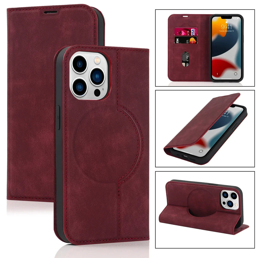 Magnetic Wallet Case MagSafe Wireless Charging - iPhone Bowlift
