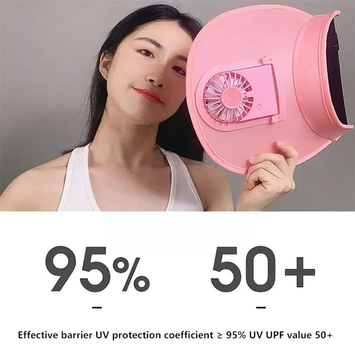 BowLift | Breathable Summer Sun Visor Cooling Fan Hat