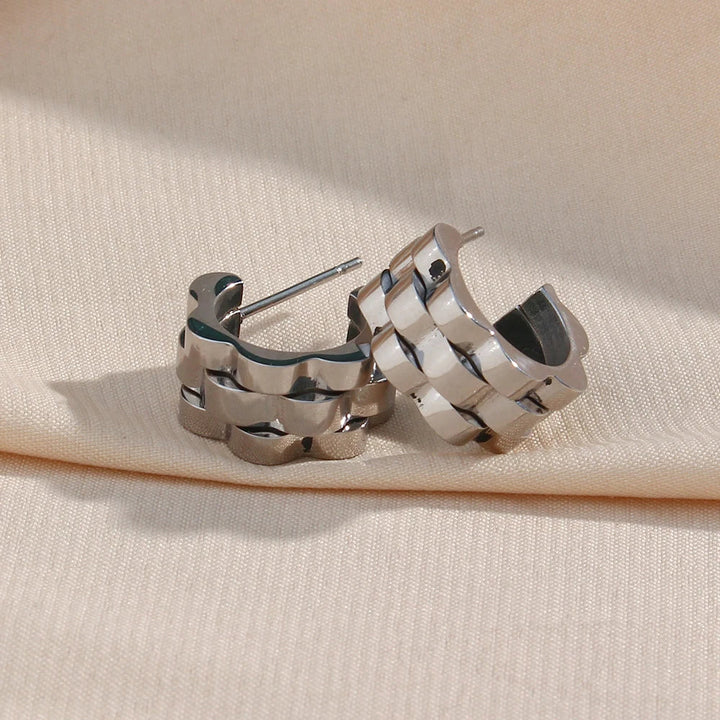 BowLift | Textured Watch Hoop Earrings