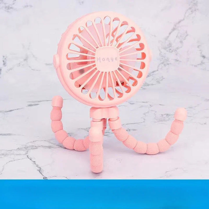 Rechargeable Baby Stroller Fan: Handheld USB Bladeless Mini Ventilator - Silent Cooling for Outdoor Use, Neck and Table Fan | Bowlift