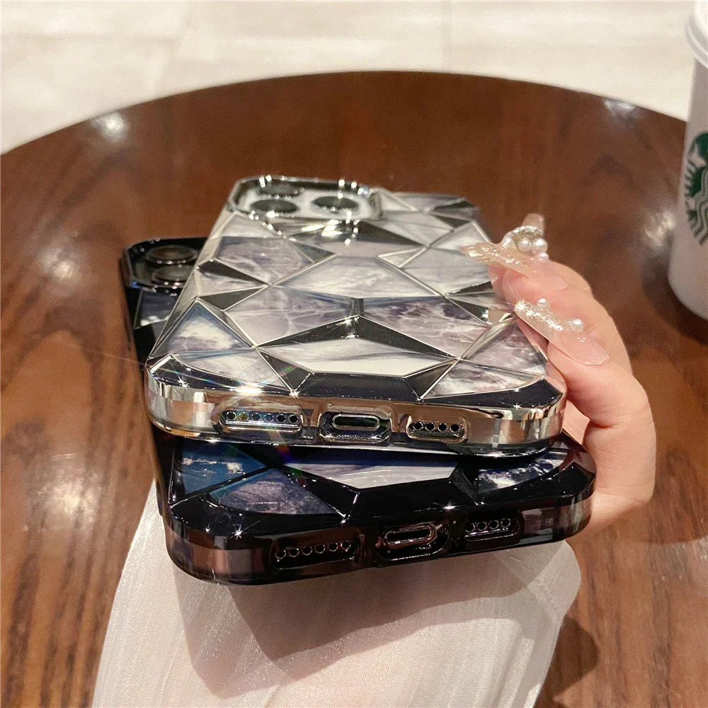 BowLift | Geometric Colorful Marble iPhone Case